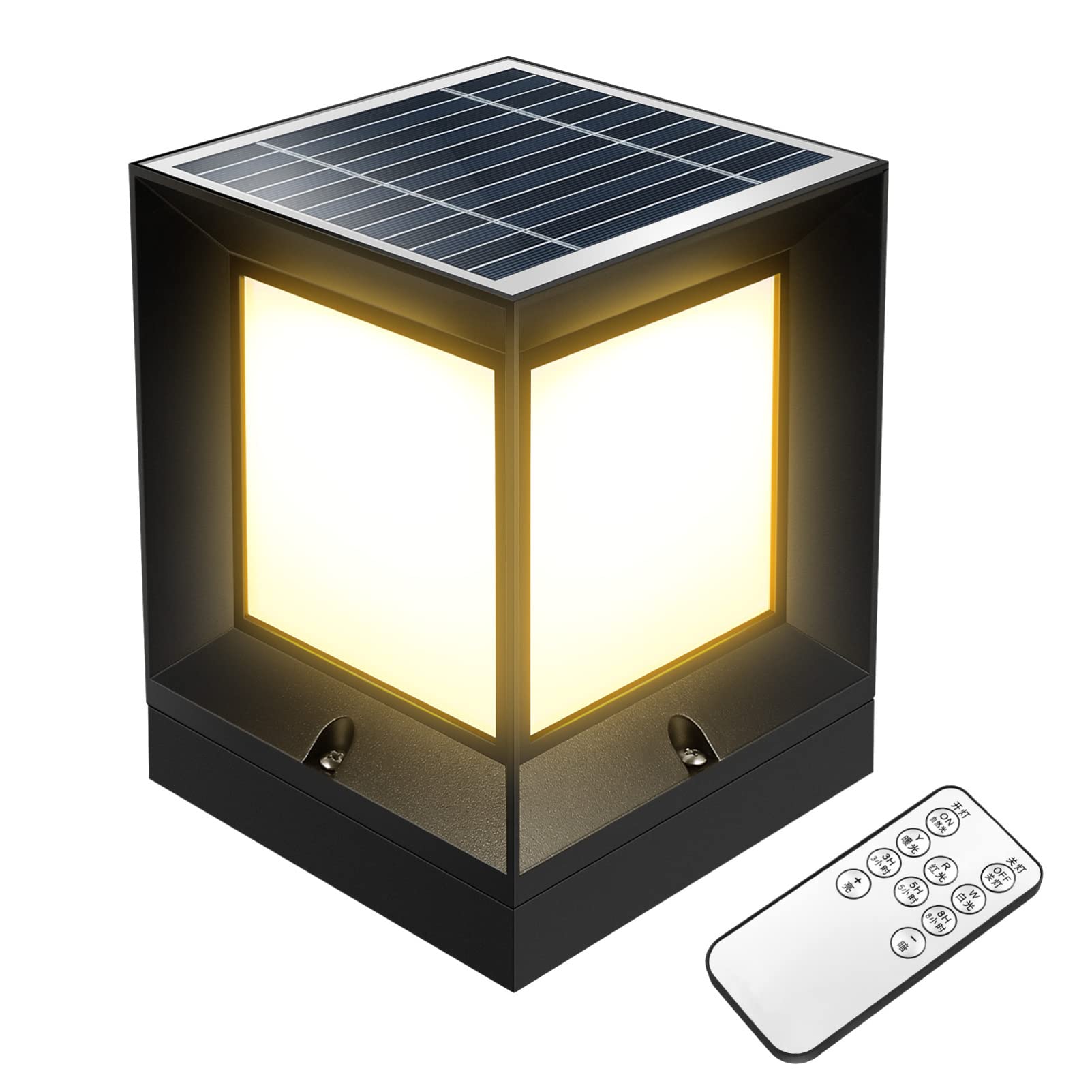 1 Juego Estigma De Jardín Led Lámpara De Pilar Solar Luz Del Poste De La Cerca Luces De Columna Solar Luces Solares Para Postes Tricolor Lámpara De Poste Abdominales De Ingeniería