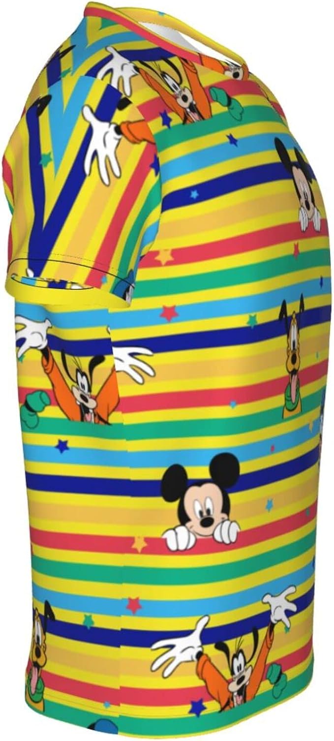 新品 110 100cm シーにも ディズニーランド ハグtシャツ ミッキーマウス 前後の絵柄がつながる 半袖tシャツ 夏休み 夏物 男の子 綿100 宅配 ミッキーマウス