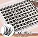 Wispy Lash Clusters Natural Cluster Eyelash Extensions D Curly Individual Lashes Volume False Eyelash Clusters 10-16mm Soft Lashes Clusters with Thin Band DIY Lash Extension at Home by TOOCHUNAG