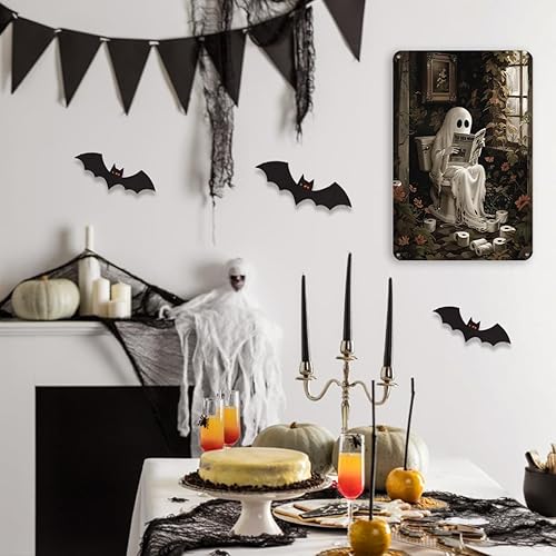 Miniatura 5 de Decoración artística de pared de fantasma de Halloween, decoración de fiesta de Halloween para interiores y exteriores, decoración espeluznante para