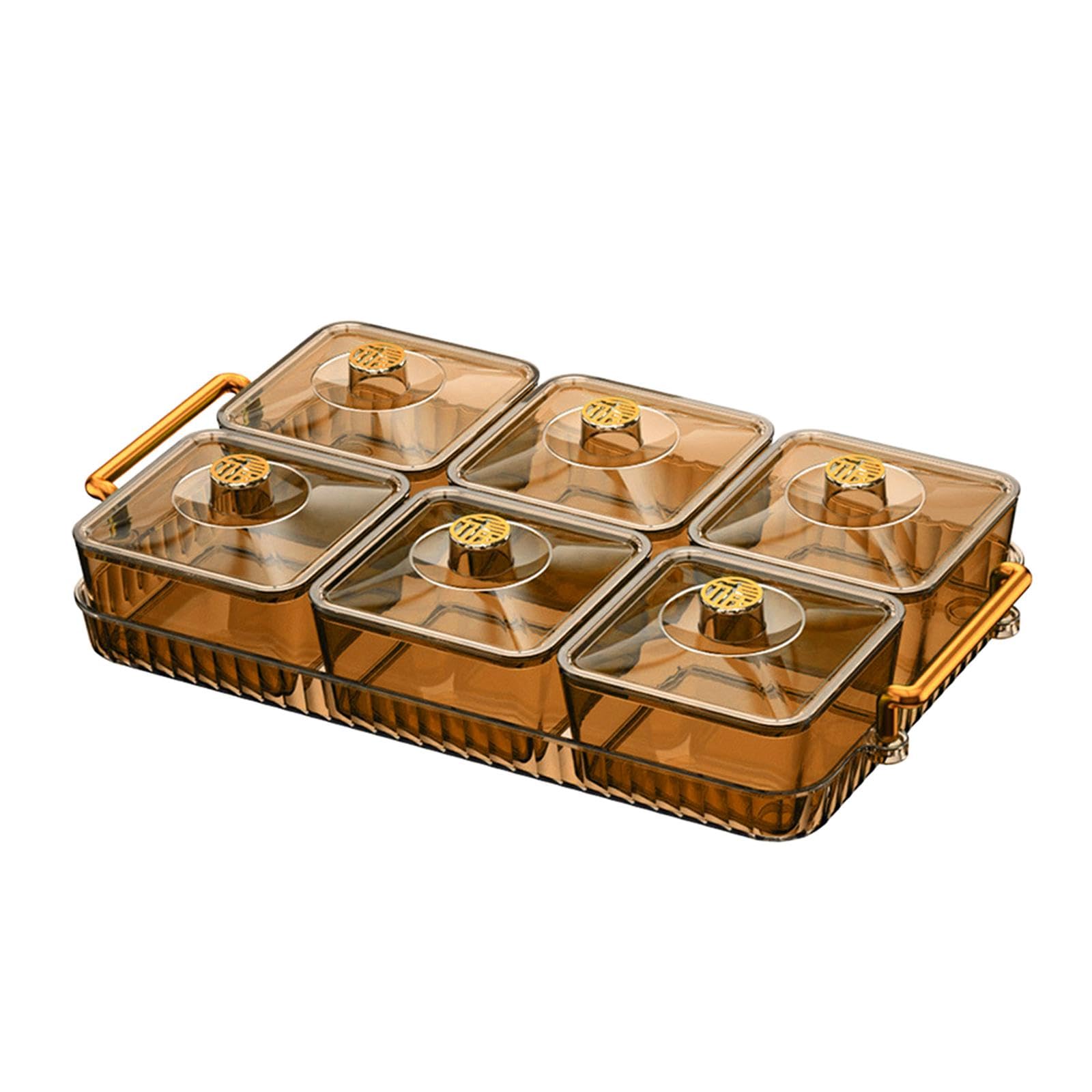 MICFENY Removable Snacks Platter Portable Dried Fruit Tray Candy Storage Box Snacks Fruit Tray Divided Serving Dishes Enduring