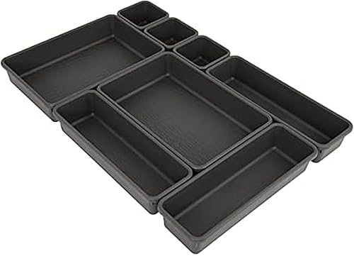 Copco Basics - Juego de cubos entrelazados, 8 piezas, gris carbón