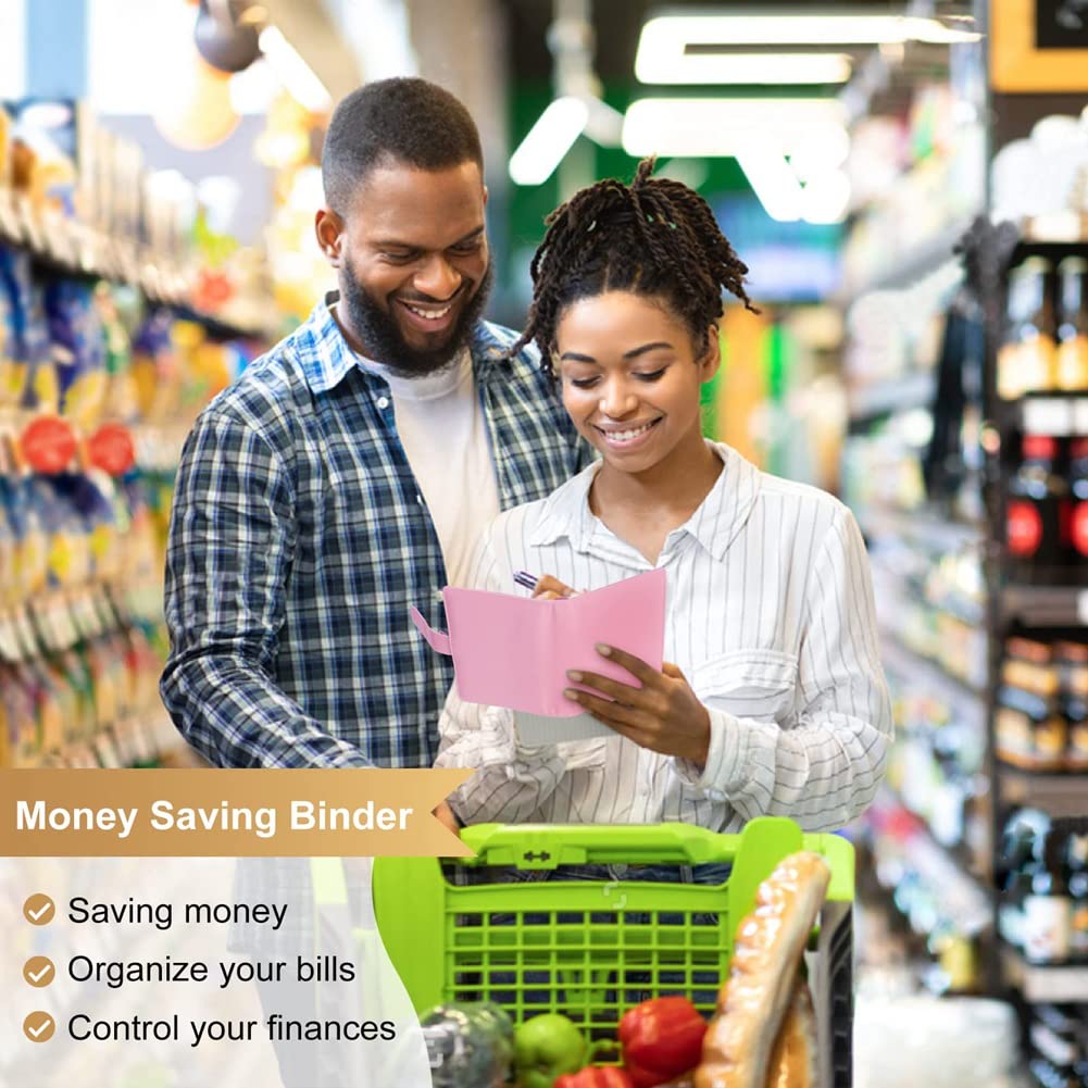 Classeur Budget 45 PièCes avec Enveloppes à Fermeture éClair, pour Carte Coupon Factures en EspèCes, Planificateur Budget pour éConomiser L'Argent, Enveloppes en EspèCes D - 5