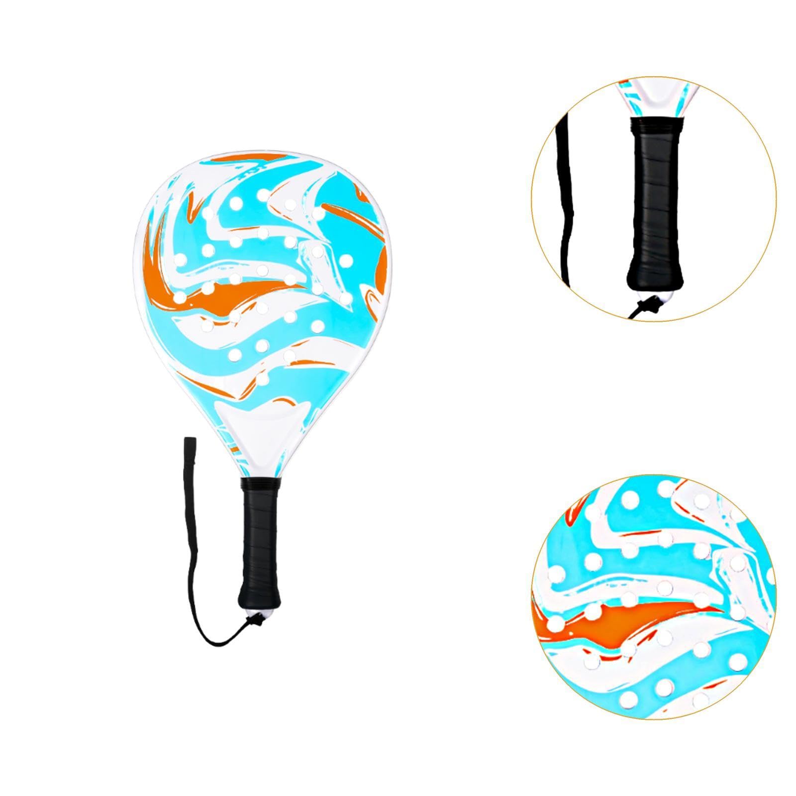 Pala Duradera para Tenis Playa Exterior,Negro