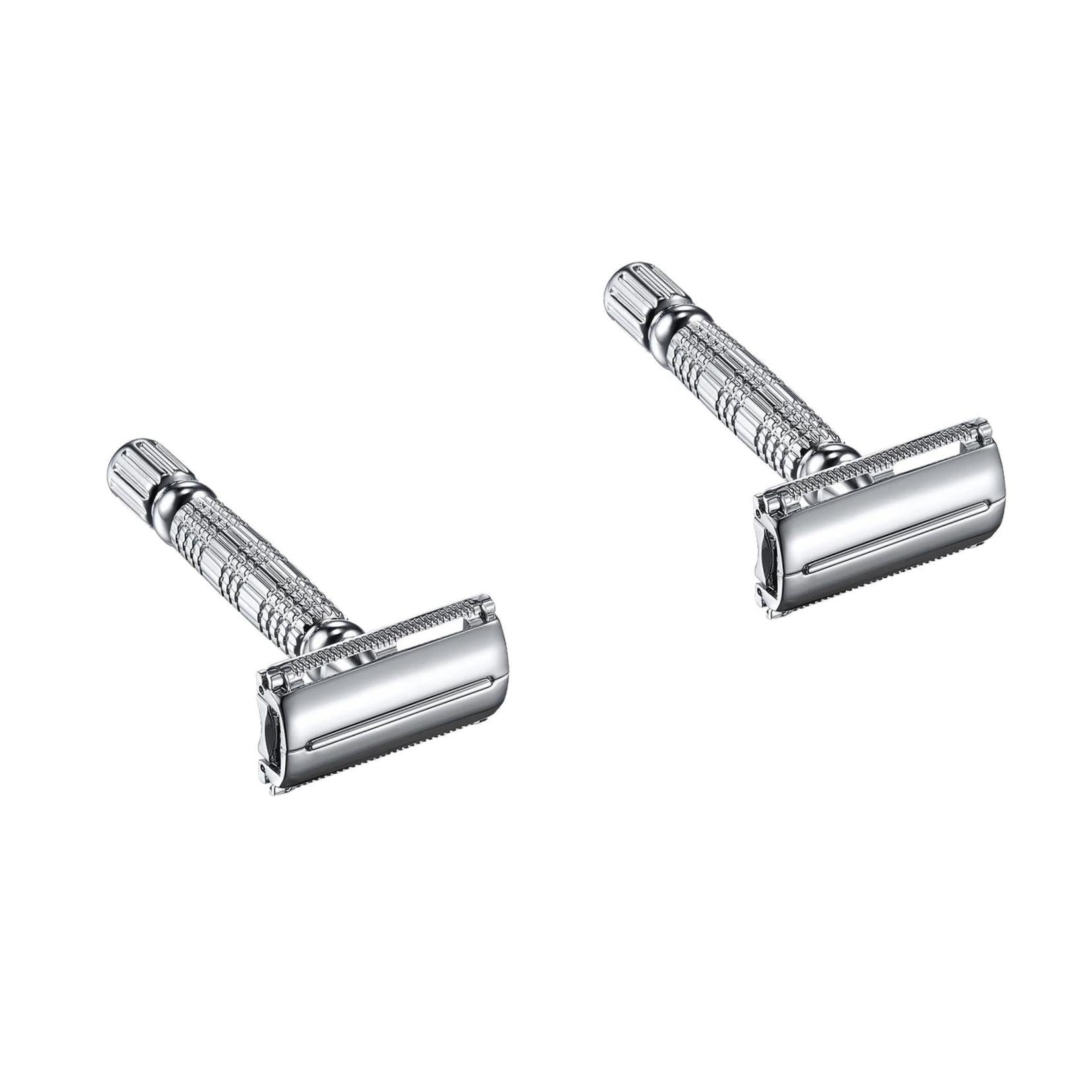FOMIYES 2 Pz rasoio manuale lamette double edge safety razor maneggiare il rasoio di sicurezza rasoio di sicurezza in acciaio inossidabile rasoio monolama rasoio facciale rasoio da barba