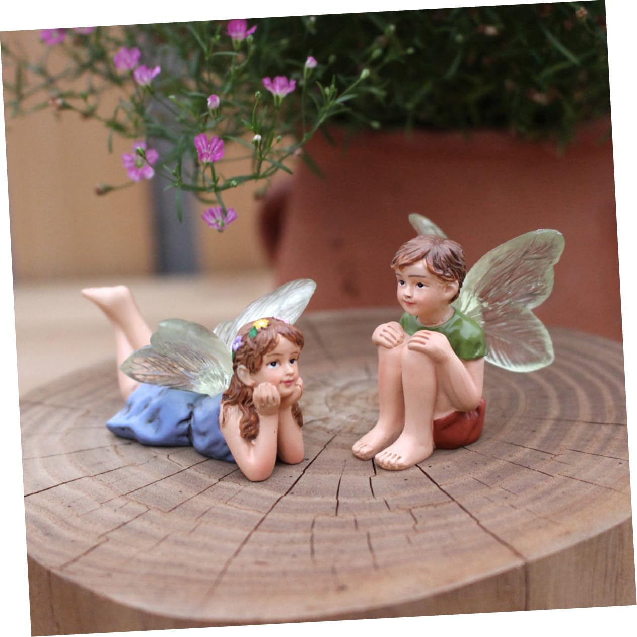 BESPORTBLE 8stücke Teiliges Resin Fairy Statue Zauberhafte Miniaturfiguren Für Garten Bürodekoration Langlebig Und Kreativ Gestaltet Für Gartenliebhaber Und Deko-Fans
