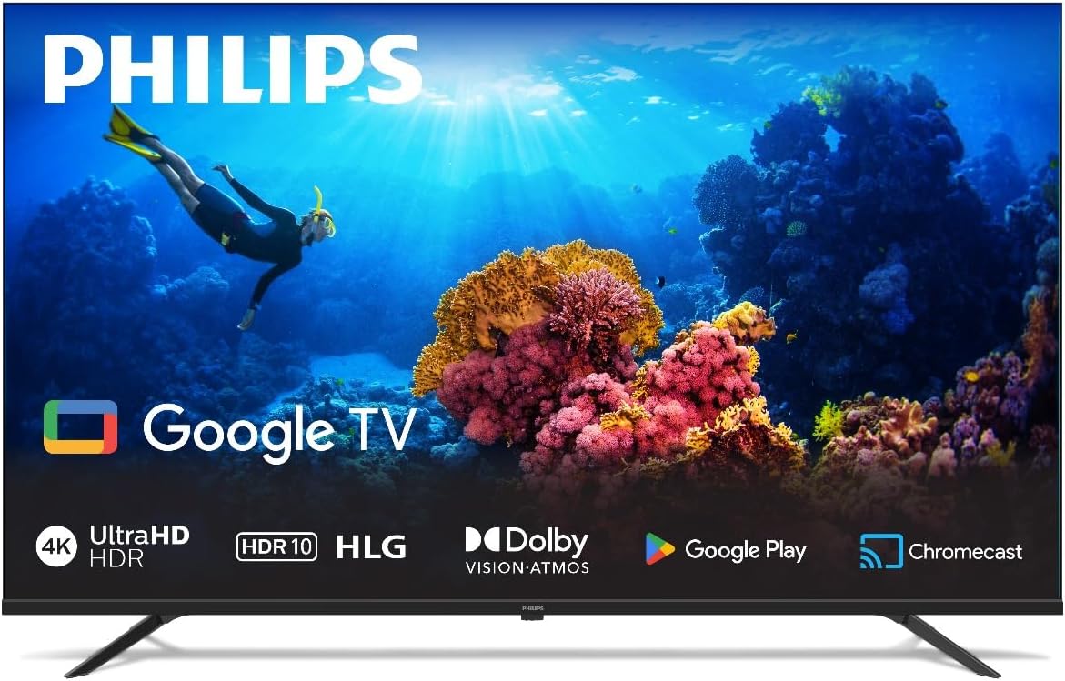 Philips 50Inch 4K Smart Google TV 7100 Series 50PUT7129/56, Dolby Vision/HDR 10/HLG, HDMI 2.1, Google Voice Assistant, Youtube, Netflix,Shahid, 2024 Model,1 Year Warranty