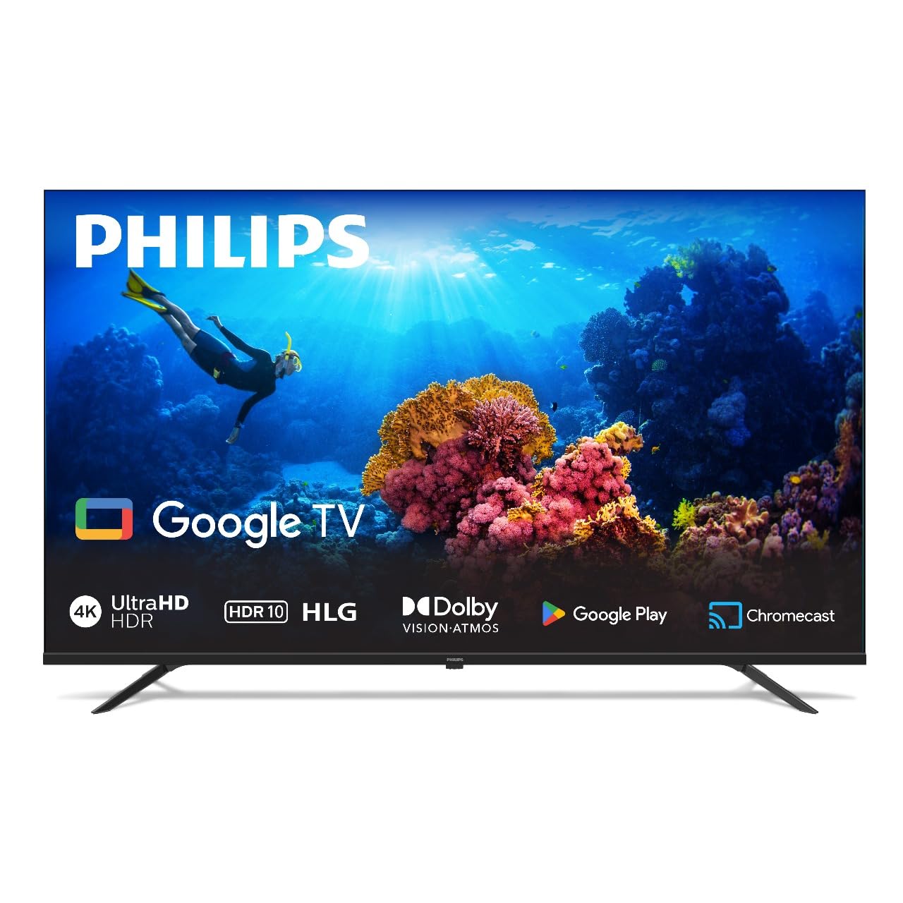 Philips 50Inch 4K Smart Google TV 7100 Series 50PUT7129/56, Dolby Vision/HDR 10/HLG, HDMI 2.1, Google Voice Assistant, Youtube, Netflix,Shahid, 2024 Model,1 Year Warranty