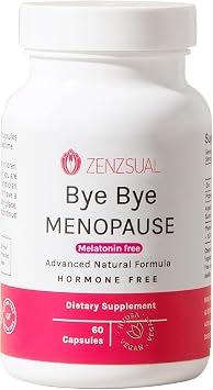 ZENZSUAL Bye Bye Menopause Supplements for Women Natural Menopause Support for Hot Flashes,Night Sweats, Mood Swings & Hormone BalanceMelatonin-Free,Vegan,Estrogen-Free Formula 120 Capsules