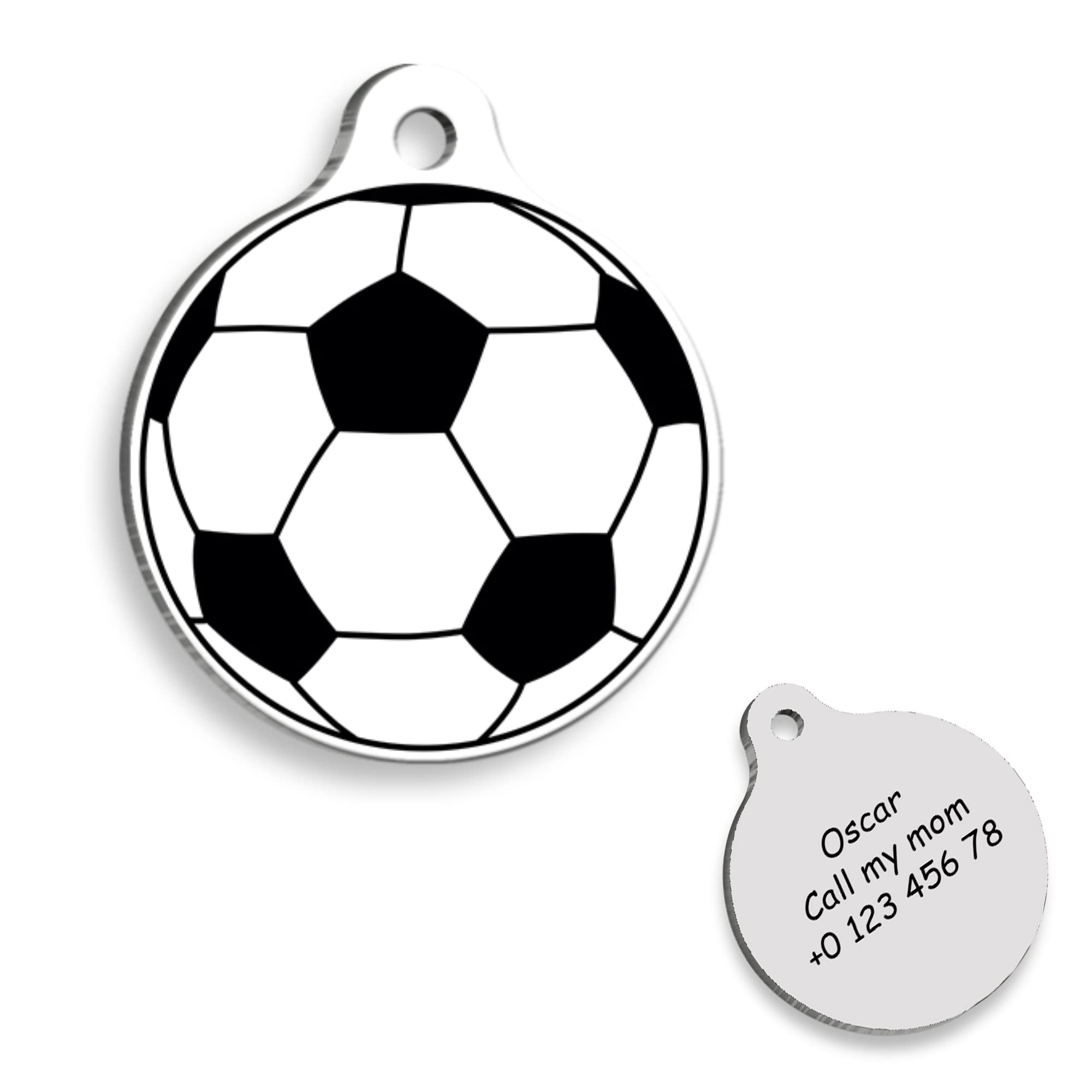 SOCCER Personalized Dog Tag - Custom Name Tag - ID Tag for Dog & Cat - Customized Pet Tags - Dog & Cat Name id Tag - Dog Name Tag - Engraved Dog Tag