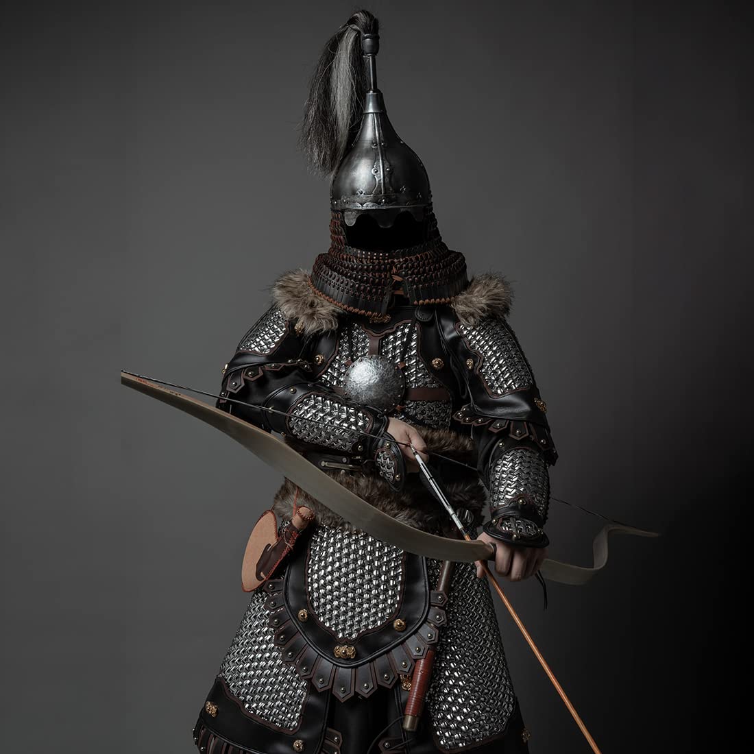 Ancient Samurai Armor Men, Armor Pauldron Armor Rock Crotch Protector Cinese Armor Outfit per alto rango, cosplay costumi