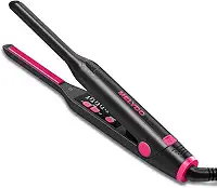Passadores pequenos para cabelos curtos, chapinha de 0,9 cm com temperatura ajustável, mini alisador de cabelo para bordas corte de Pixie e franja, alisador de cabelo pequeno com placas