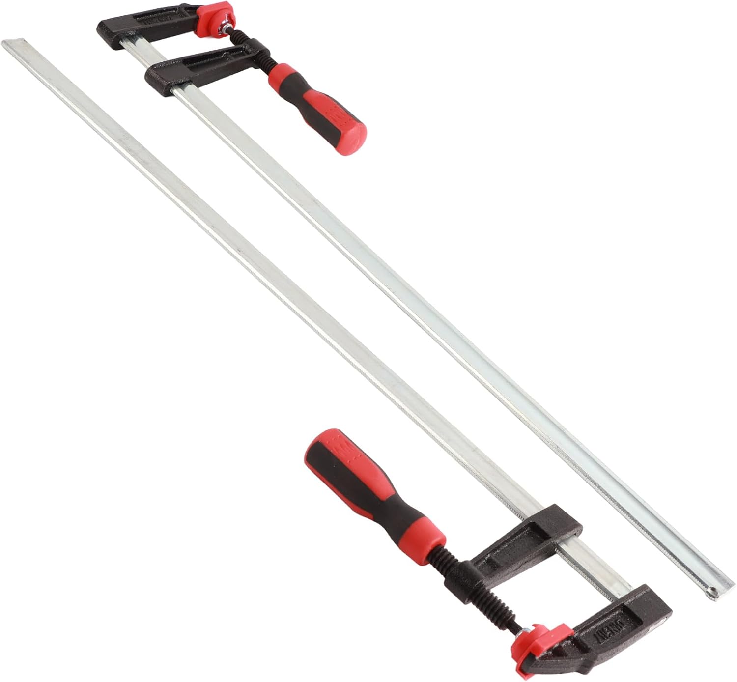 Woodworking Heavy Duty F Clamps Rustproof Bar Clips for Quick Slide DIY Hand Tool Kit 2Pcs 80 * 600mm for Woodworking Gluing and Splicing Processing