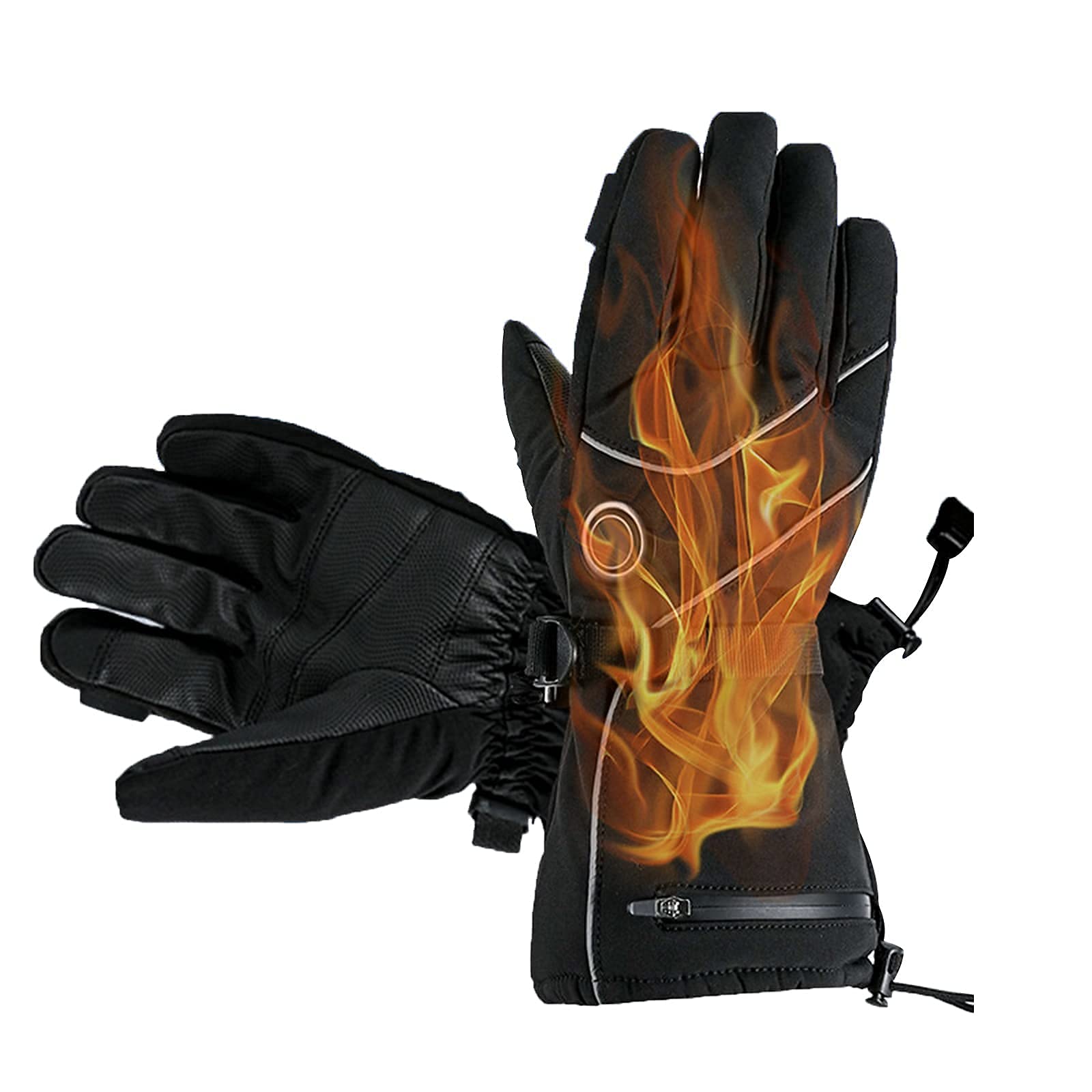 Guantes térmicos Recargables de 4000 mAh, Guantes térmicos de Invierno al Aire Libre para Hombres y Mujeres, Impermeables a Prueba de Viento, para Senderismo Unisex, esquí (Color: