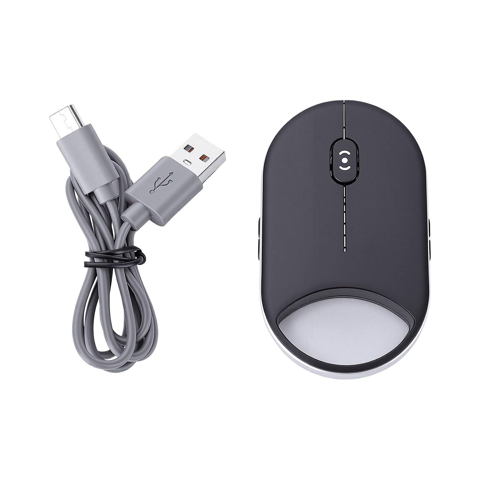 Mouse Scroll Pressione Sensibile, Mouse Wireless 3 Modalità Bluetooth 5.0 5.2 2.4G USB Silenzioso con 4 DPI Regolabile 4 Velocità Scorrimento per IOS HarmonyOS
