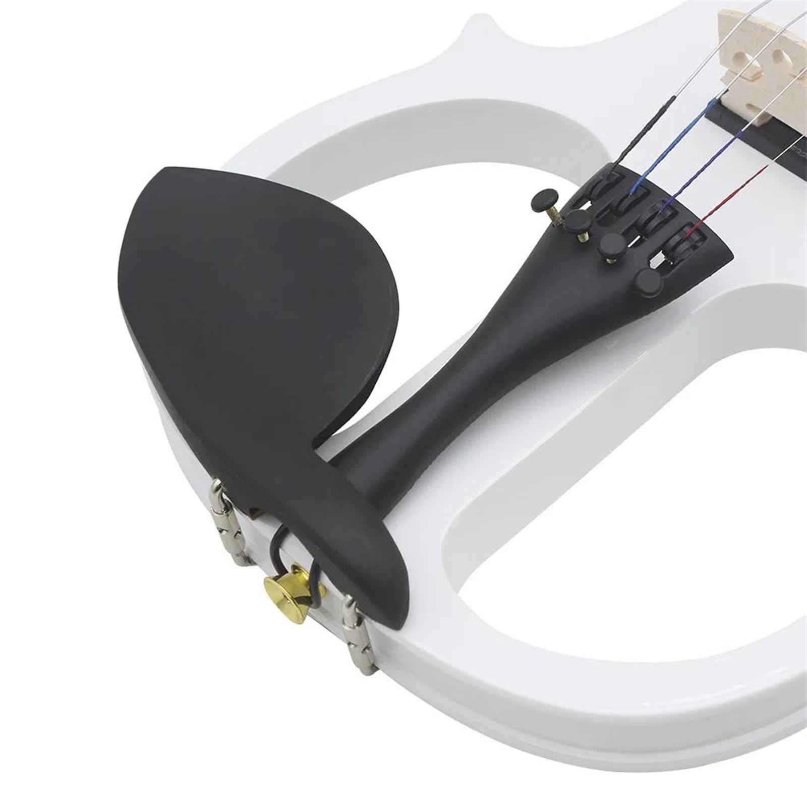 Erwachsenen geige Anfänger 4/4 Elektrische Violine Weiße Oberfläche Ahornplatte