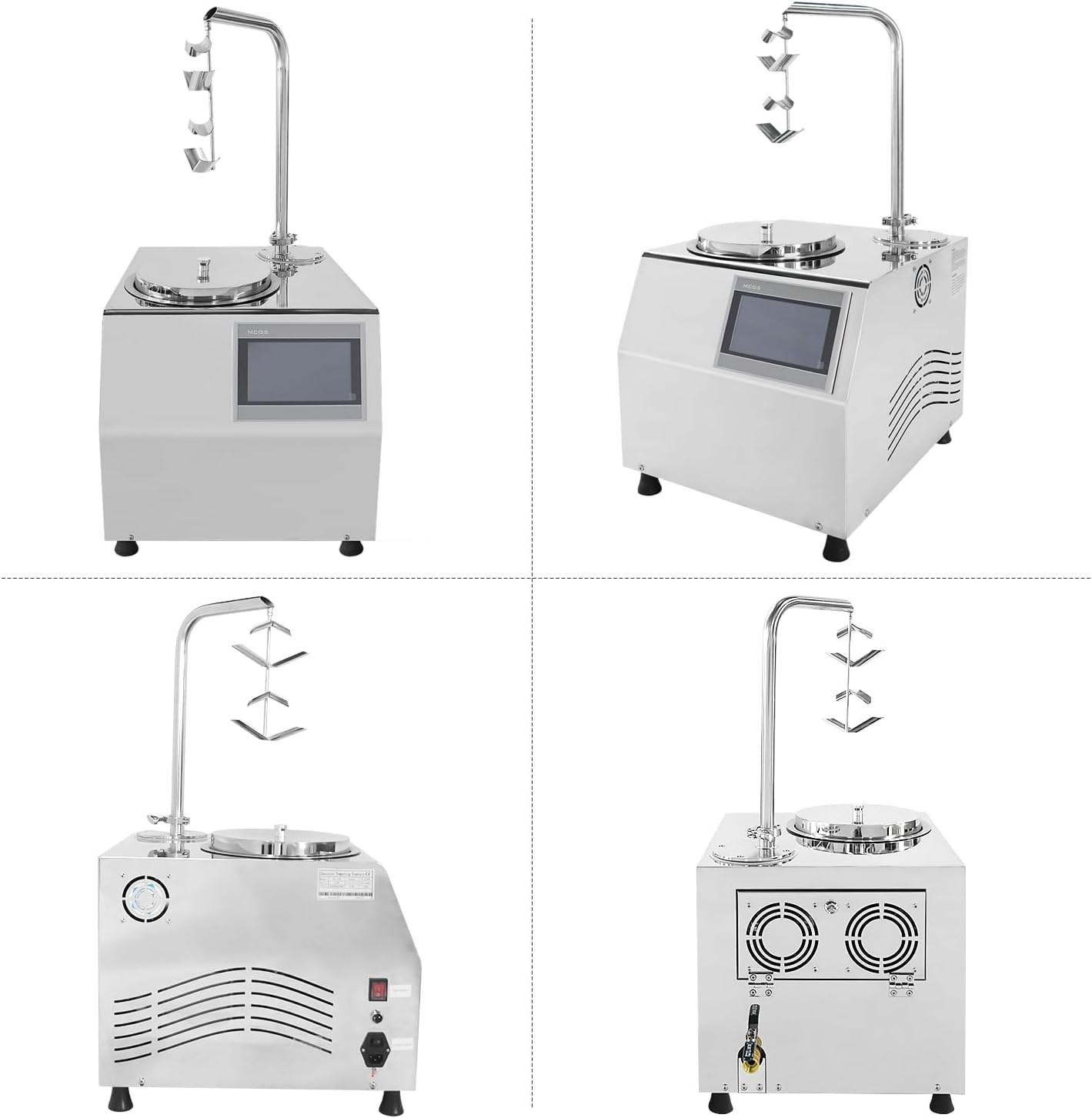 7L Commercial Chocolate Tempering Machine with Auto Dispenser & Vibrating Table Stainless Steel Melter for Fountain, Strawberry Coating