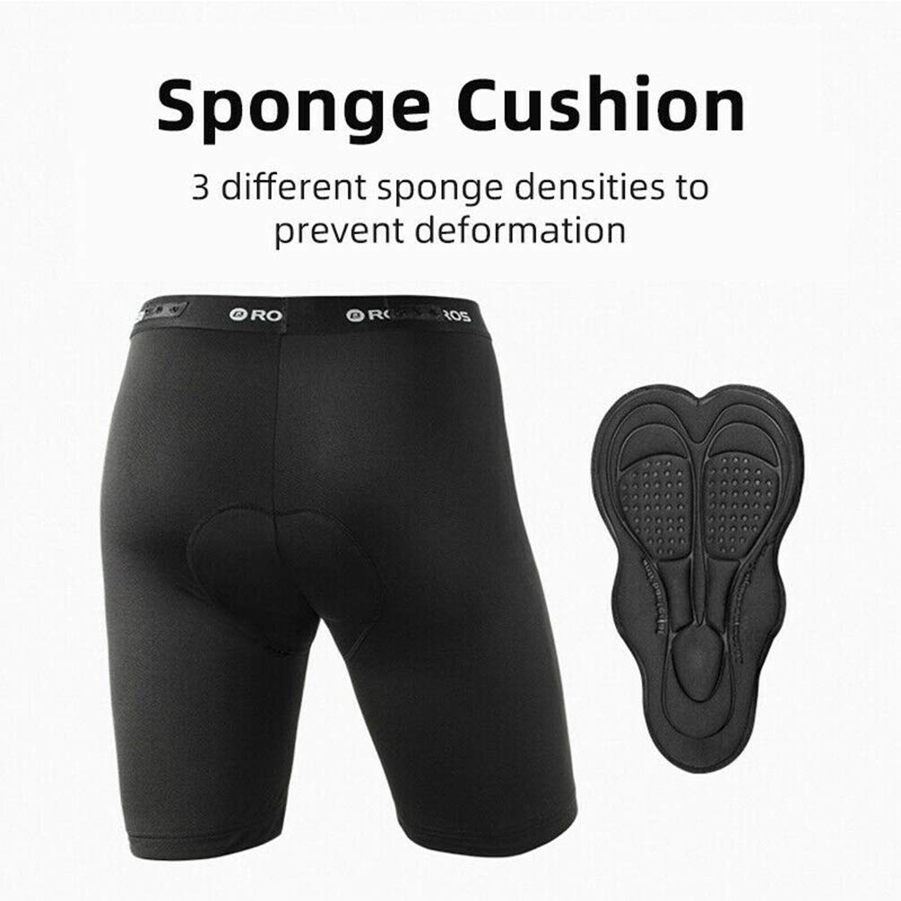 ROCKBROS Pantaloncini MTB Uomo Pantaloncini Ciclismo Corti 4D Imbottitura Traspiranti Design 2 in 1 per Ciclismo Bicicletta