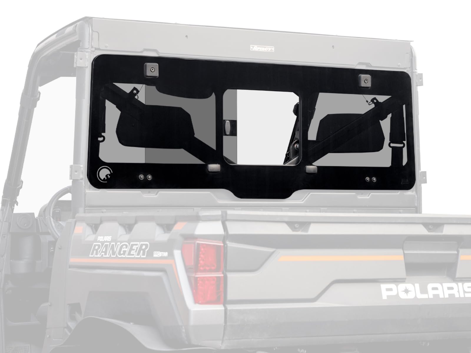 SuperATV Polaris Ranger XP 1000 Glass Sliding Rear Windshield
