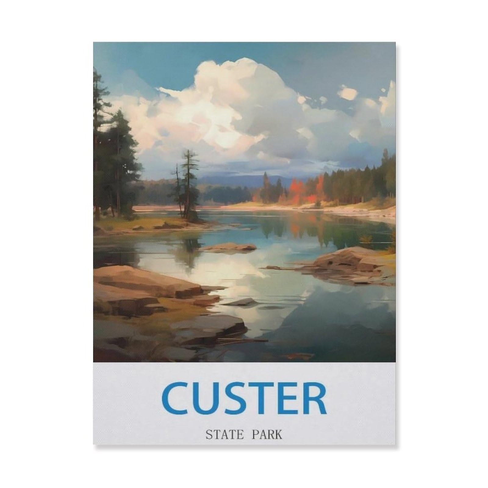 Tin Sign，Custer State Park(30x40cm）