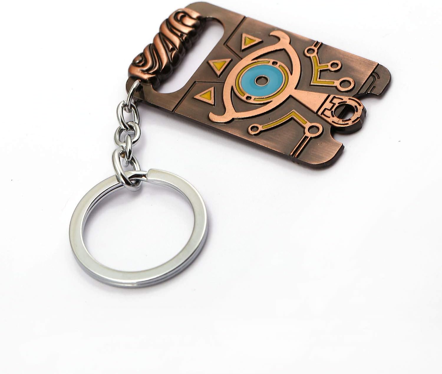 FEIDIAO Zlda Keychain Metal Sign Zlda Breath of the Wild Keyring Zlda Sign Shield Keyholder, Multicolor - Image 4