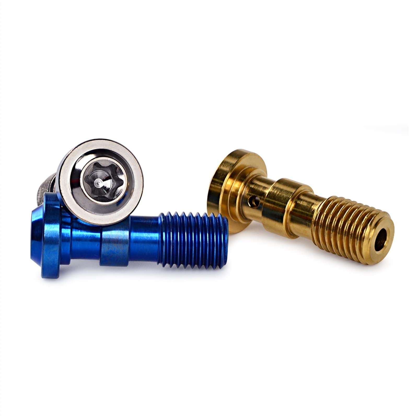 Vis De Frein Moto M10x1.25 Aluminium Anodisé - Raccord Tuyau Frein Avant/Arrière Universel Rouge/Noir/Bleu/Or