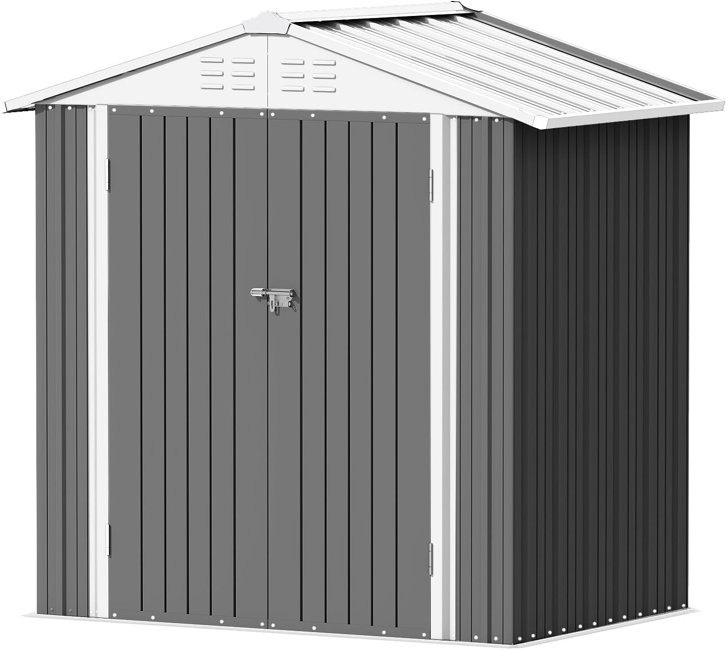 Devoko 6x4 FT Outdoor Storage Shed, Gray