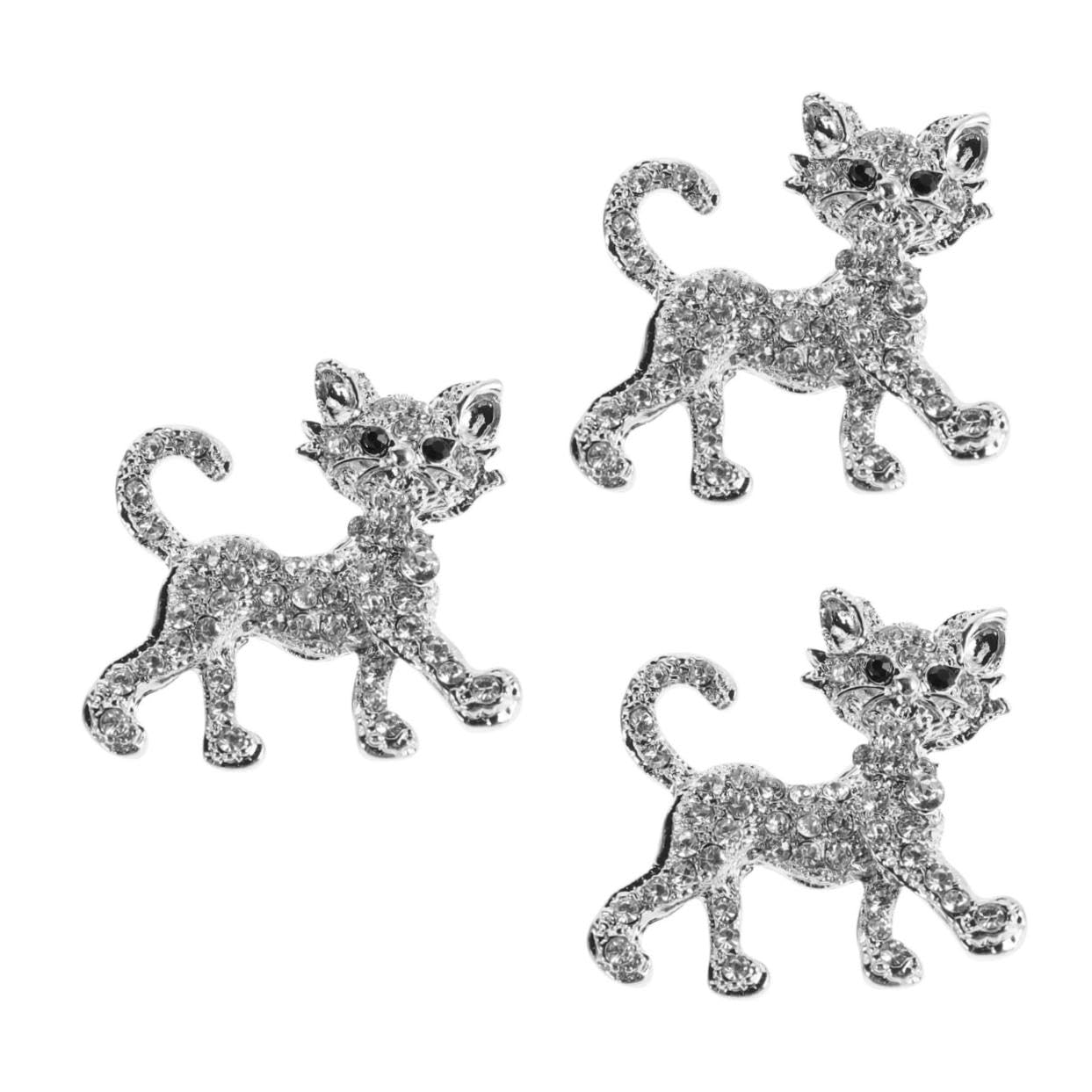 Broches con Forma de Gatito, Ropa de Princesa, Abrigo, Gato de Regazo, Diamantes de imitación, Recuerdo de Boda para Mujer, aleación de Plata
