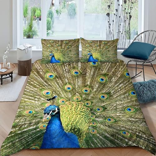 Housse de couette double 3D wild animals en microfibre haute densité