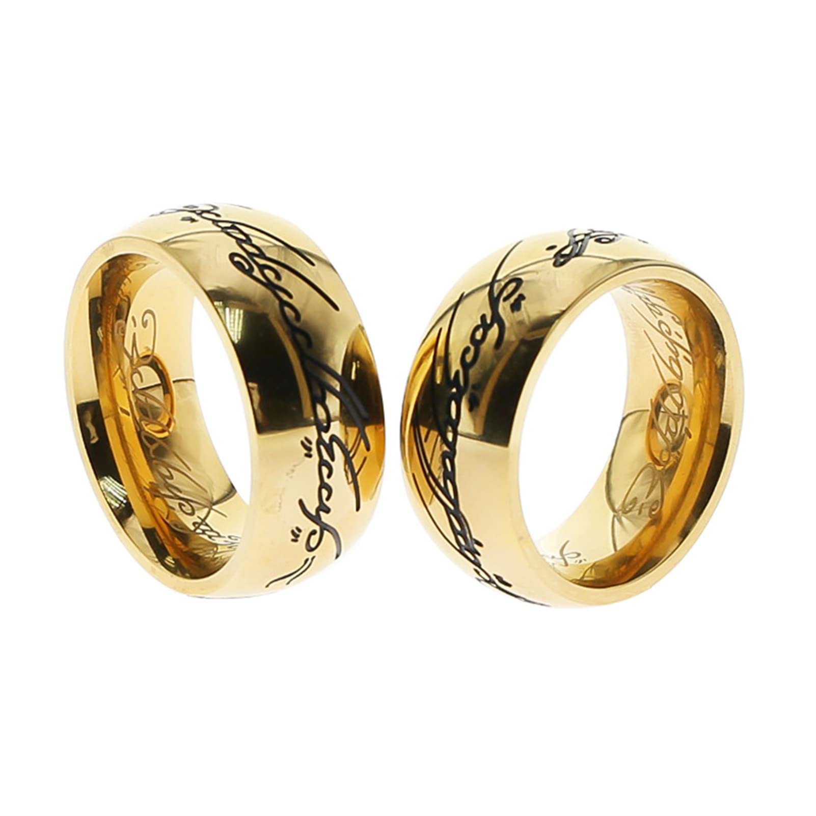 BOLNL 304 Edelstahl Alphabet Penis Ringe Cockring, 26mm/28mm/30mm Metall Bondage Eichelring Enhancer Keuschheit Ringe Intimschmuck SM Erotik Verzögerung Sexspielzeuge für Männer,Gold,30 mm
