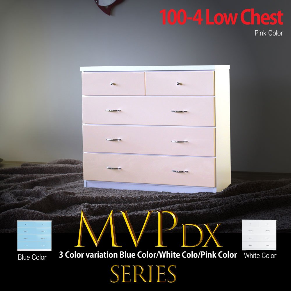 Amazon｜100幅 4段 チェスト 【100-4LC MVP DX】 12/1 (（白）ホワイト