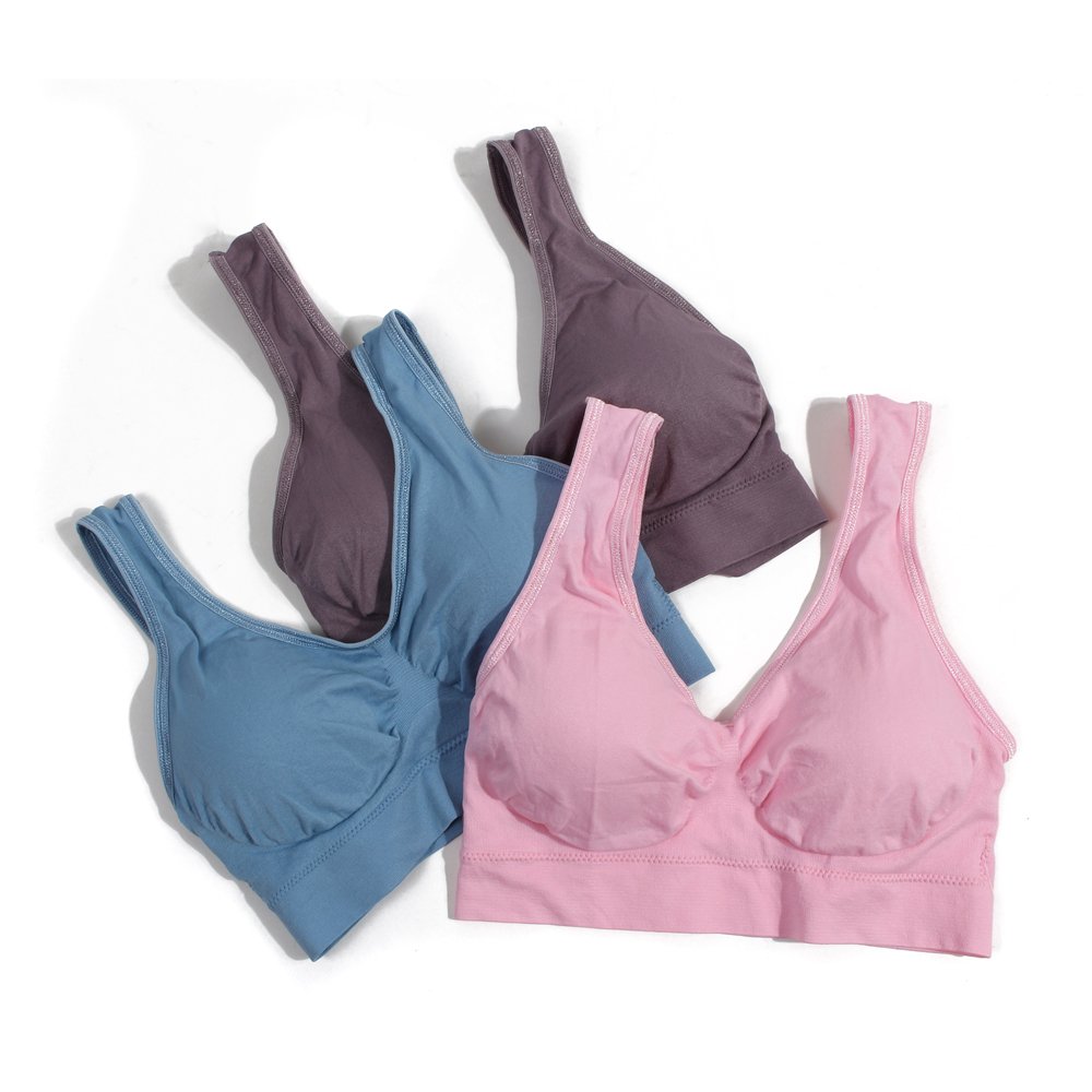 3pcs Set Sexy Seamless Add Pads Genie Bra Women Push
