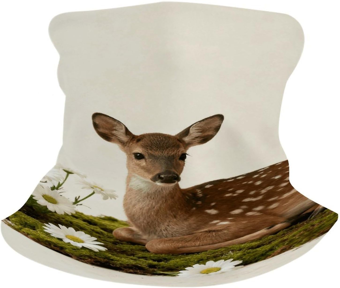 Sun UV Protection Neck Gaiter Upf 50+ Balaclava Ski Deer on Mossy Ground Face Mask Summer Face Cover Scarf Breathable Bandana for Fishing Hunting Kayaking Hiking Cycling Outdoor Activities