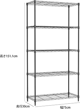 Amazon|IZEUK スチールラック 5段 高さ伸縮メッシュ 収納棚 防錆加工 Amazon|IZEUK スチールラック 5段 高さ伸縮メッシュ 収納棚 防錆加工