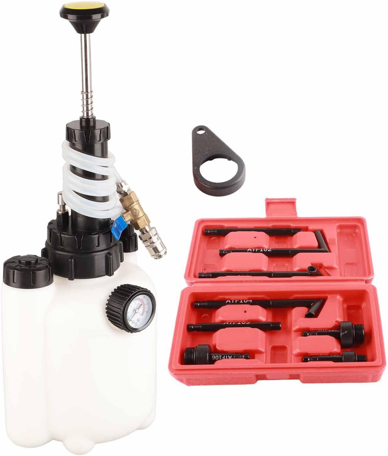 3L Transmission Fluid Pump, Manual ATF Refill System Dispenser 8 ATF Filler Adapter Replace for Ford CVT, Air Oil Liquid Extractor Pump Kit for Engine Coolant