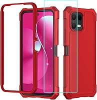 Vista 8 de Funda para T-Mobile Revvl 8 Pro 5G con protector de pantalla, protección de cuerpo completo, parte trasera de policarbonato suave, protección