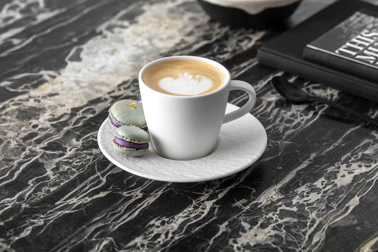 Villeroy & Boch Manufacture Rock Blanc, Tazza caffè con piattino