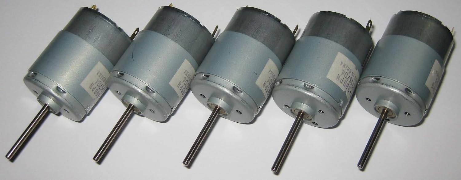 #US 5 X RS-385PH Motor - Long Shaft 2.3mm - 12V DC - Model Train Hobby Motor