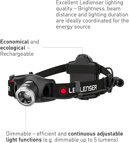 Miniatura 5 de Ledlenser LED7298 H7R.2 Lámpara de cabeza recargable - potente 300 lúmenes y rango de haz de 524.9 ft utilizando óptica avanzada de punto a