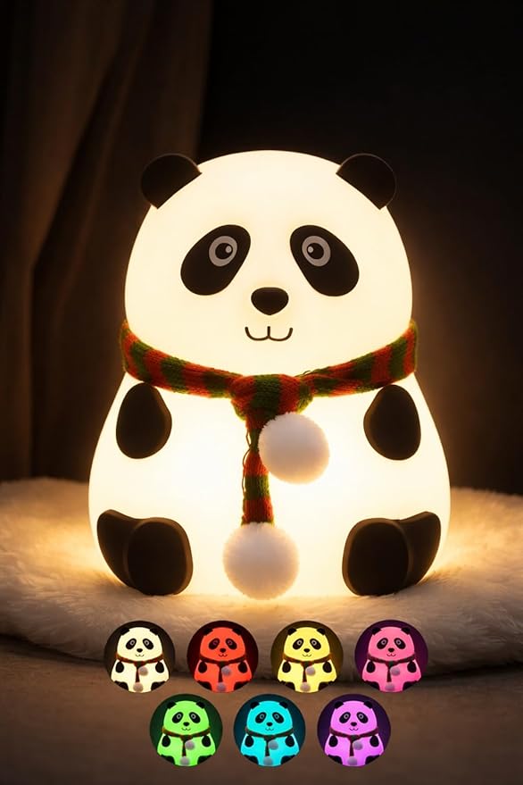CRAE Panda Night Lamp for Kids | Adorable Room Decor & Lover Gifts for Teen Girls Boys | Night Light for Cute Baby Room,Table,Beside