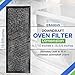 Downdraft Stovetop Filter 5.67” x 15.63” Replacement for Whirlpool Jennair W10240990 W10905834 Downdraft Filter Grease Screen for Cooktop Oven Vent - Blocks Grease From Entering Stovetop Vent (Black)