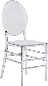 Chiavari Ghost Chairs, Stackable Acrylic,Modern,Set of 2,Clear | Clear ghost chairs, acrylic Chiavari style, stackable, set of 2, wedding chair, event seating, indoor outdoor use, durable