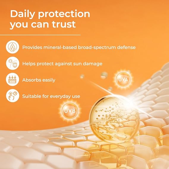 UV Doux Mineral Sunscreen SPF 50 PA+++ | Tinted, Oil-Free, Water Resistant | No White Cast | Zinc & Iron Oxide | For Sensitive & Acne-Prone Skin | Broad Spectrum, 100% Mineral | Men, Women 50g/1.7oz
