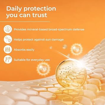 UV Doux Mineral Sunscreen SPF 50 PA+++ | Tinted, Oil-Free, Water Resistant | No White Cast | Zinc & Iron Oxide | For Sensitive & Acne-Prone Skin | Broad Spectrum, 100% Mineral | Men, Women 50g/1.7oz