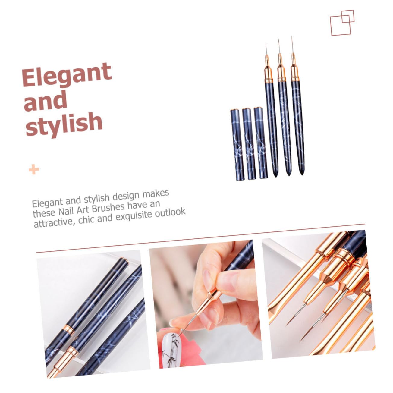 Healeved 9pezzi Pennelli Per Nail Art Professionale Pennarelli Per Disegno Unghie Con Manico Per Decorazioni Uniche e Chic Perfetti Per Casa e Saloni Di Bellezza