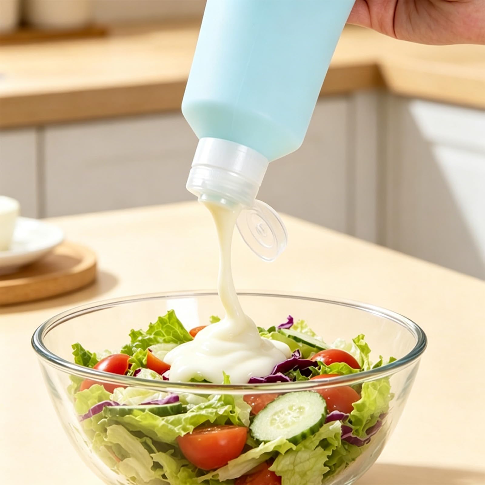 PANGBOER 4 dispenser per condimenti in morbido silicone, bottiglie da spremere, a tenuta stagna, per salsa, aceto e olio, adatte per la casa, e l ' uso esterno, bottiglie per salsa barbecue