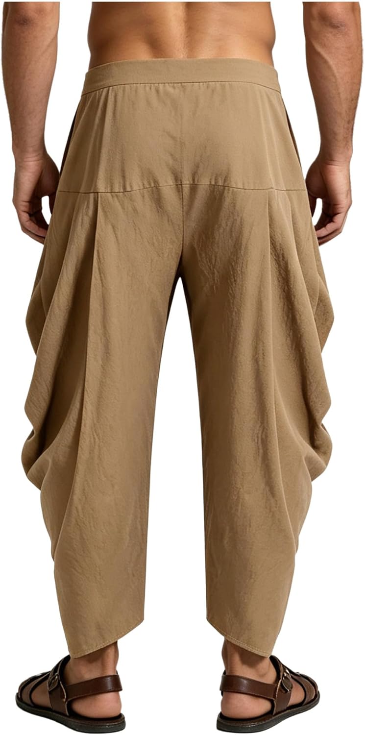 Men Kurta Dhoti Pants Hippie Trousers Loose Fit