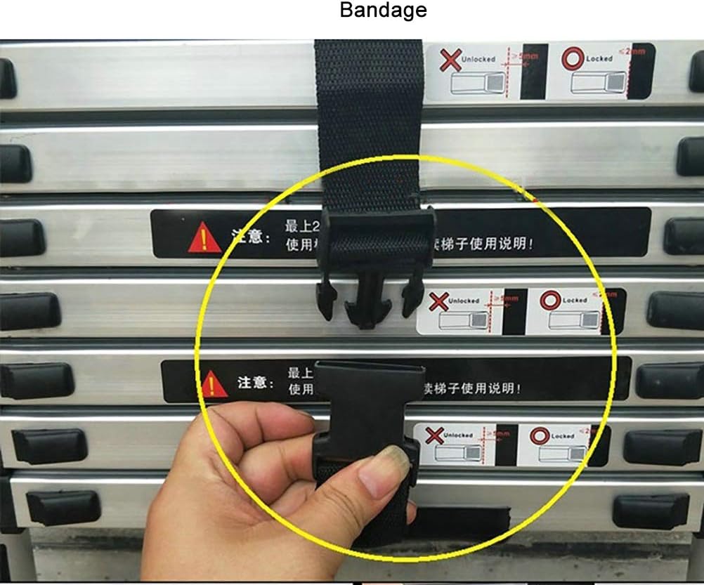 8m Extend and Climb Telescoping Ladder with Slip-Proof Feet, Bottom Rung and Wheels, Multi-Purpose Aluminum Ladder Telescoping, 330 Lb Large Loading Capacity (Size : 26 Foot) : Tools & Home Improvement