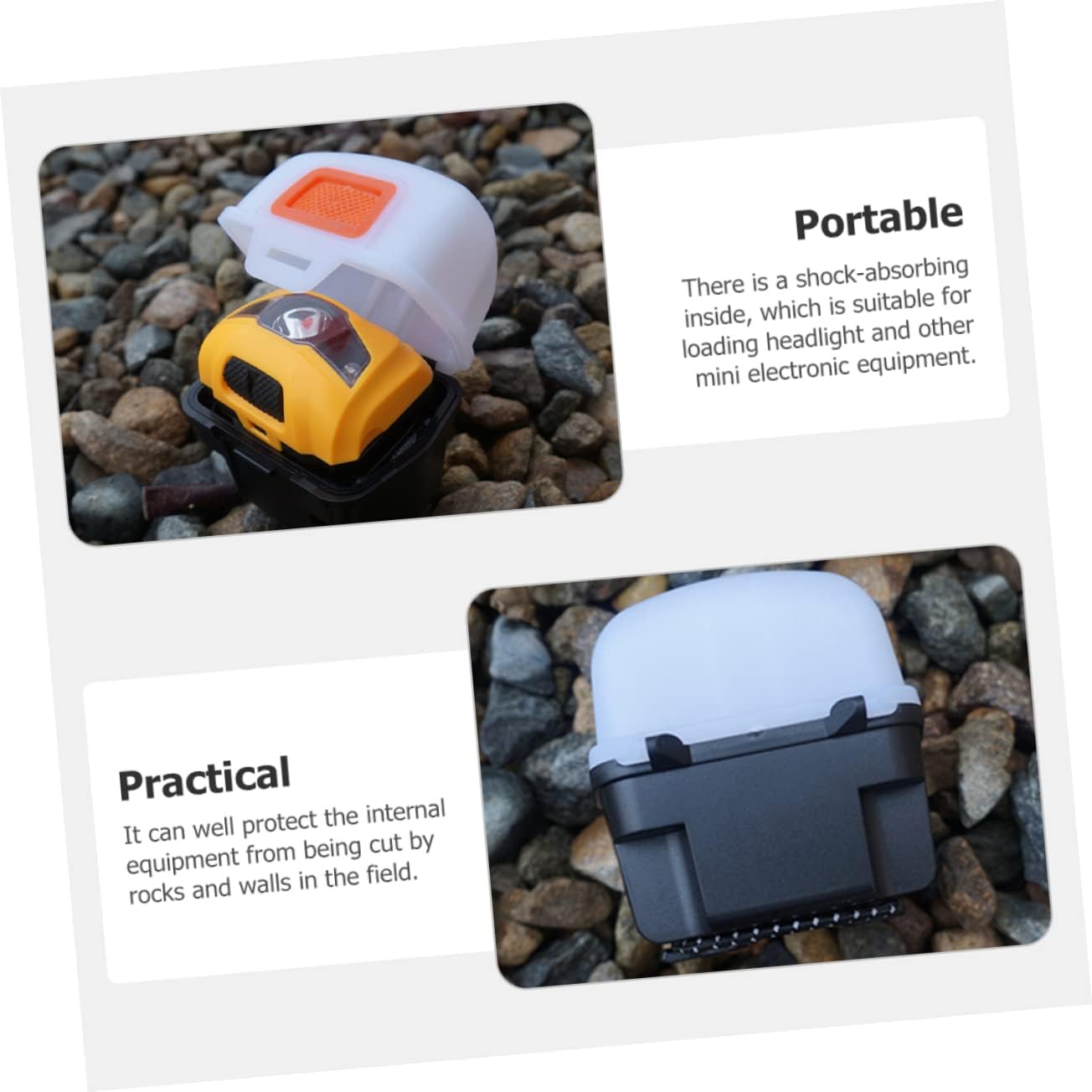 VANZACK Headlamp Storage Box for Camping and Hiking, Plastic White Case image 5