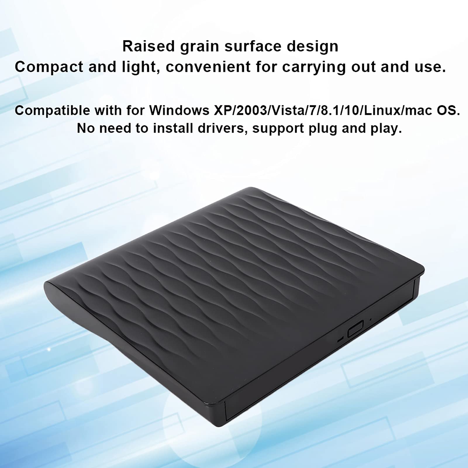 unità CD Dvd Esterna, unità Ottica Esterna USB 3.0, unità Dvd CD +/- RW Portatile Lettore Dvd Masterizzatore di Riscrittura CD Rom Compatibile con Laptop PC Desktop Linux OS